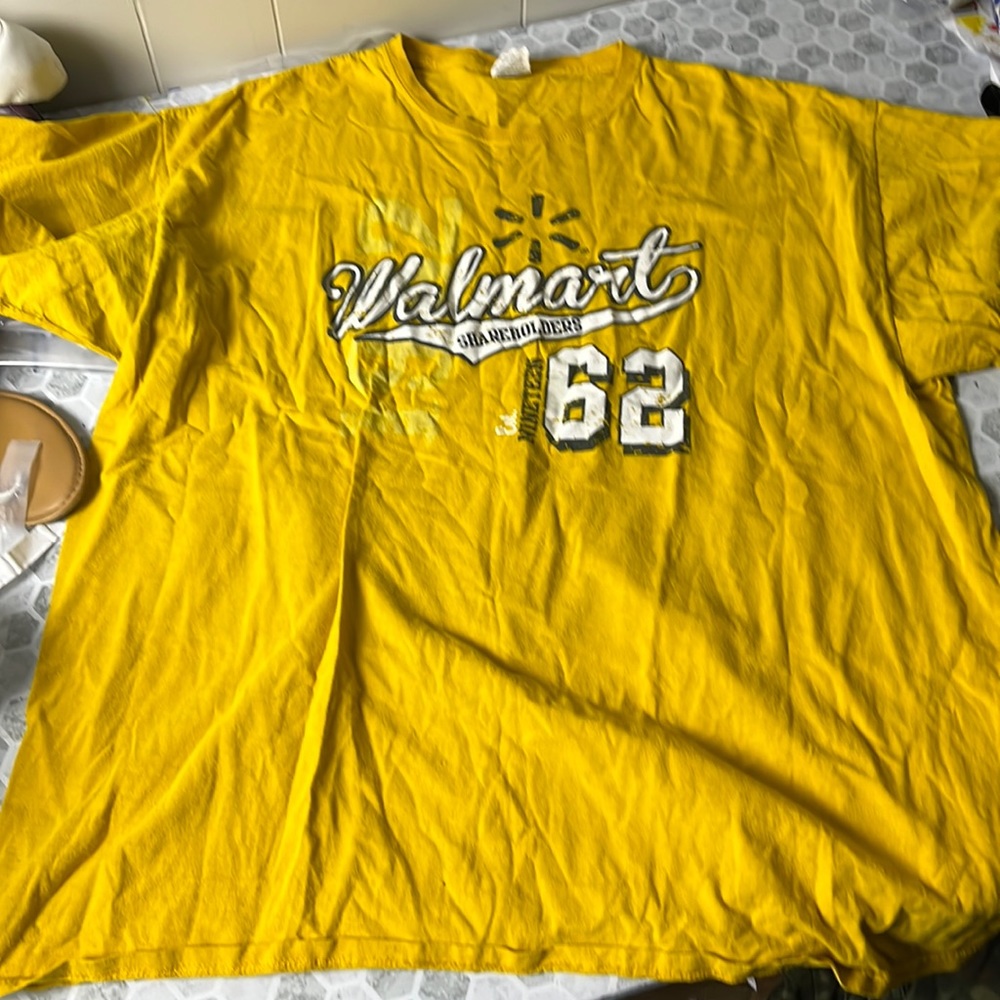 Fruit of the Loom 2XL Yellow Short Sleeve Walmart T Shirt